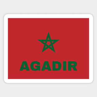 Agadir City in Moroccan Flag Sticker